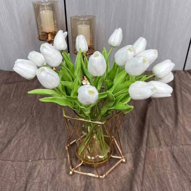 DKB 35 years wedding decoration supplies low price wholesale customized artificial tulip flowers bouquet