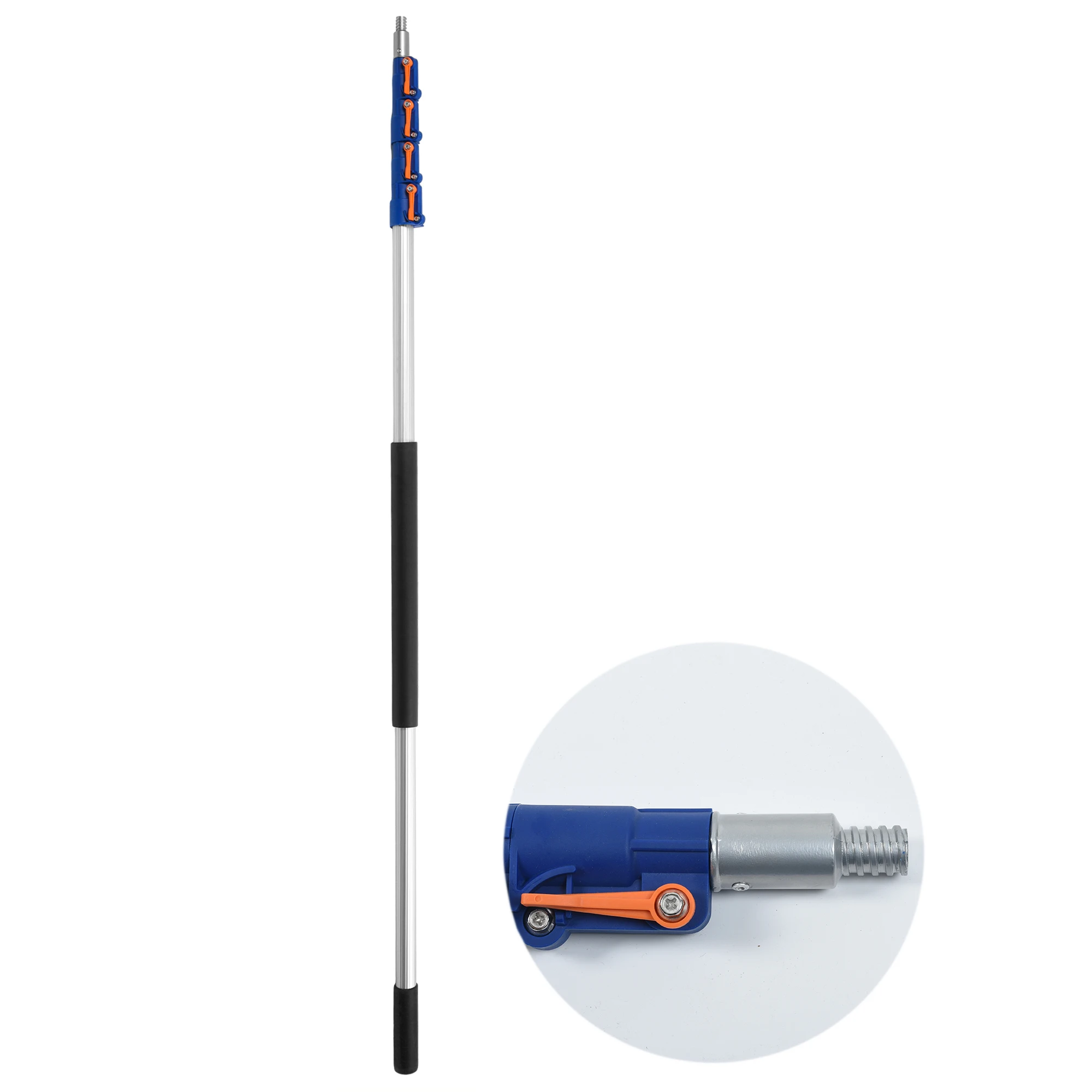 Ningbo Manufacturer Flip Switch Locking Extension Handle Telescopic pole with Threaded Tip fit for Brush Broom Mops