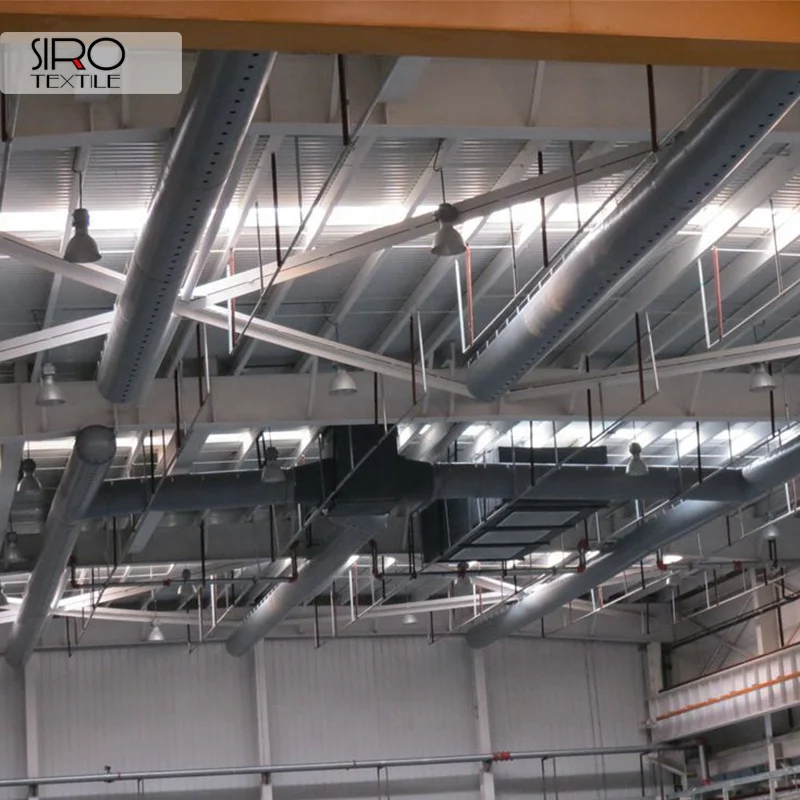 Easy installation textile ducts systems for air ventilation
