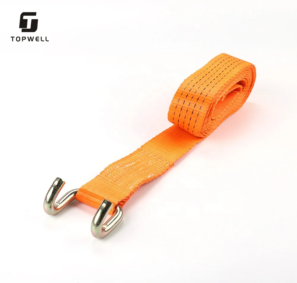 2' 5t Polyester Webbing Cargo Lashing Ratchet Tie Down Strap for Cargo Trunk