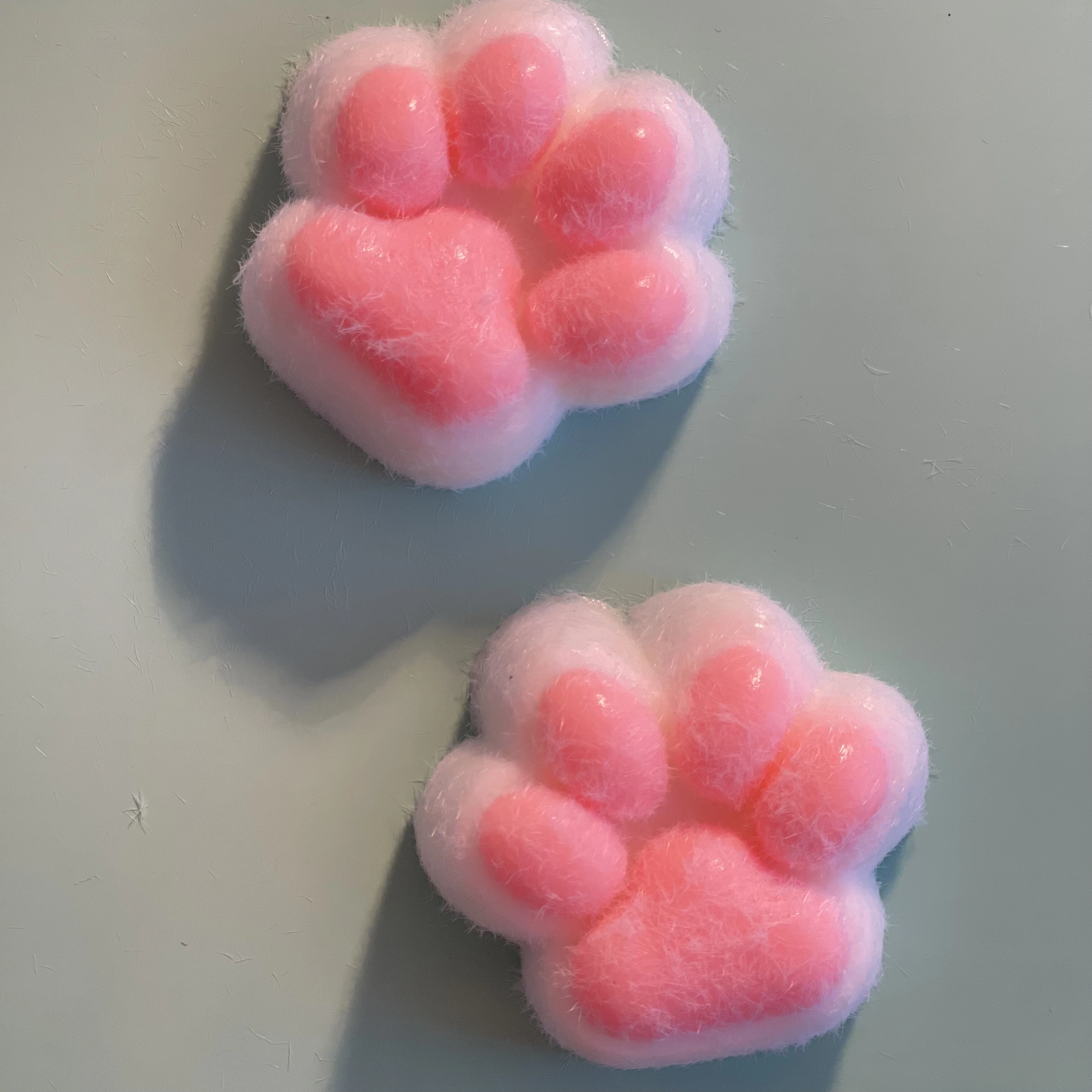 Ultra Soft Cute Furry Cat Paw Squishy Toy TPR Stress Relieving Kawaii Squishy Fidget Toy Set Taba Squishy