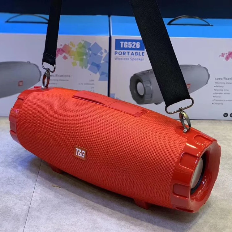 portable waterproof speaker mic outdoor radio subwoofer fabric speaker support TF Card FM Radio AUX TG526
