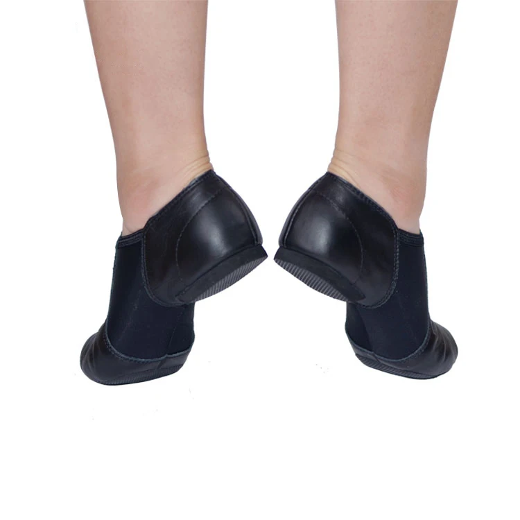 In-stock ready to ship popular handmade men black leather jazz dance shoes