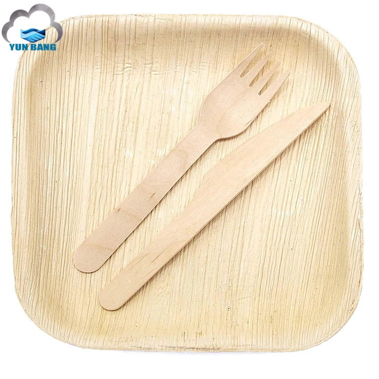 High quality and low price disposable ecological dinner palm leaf plate