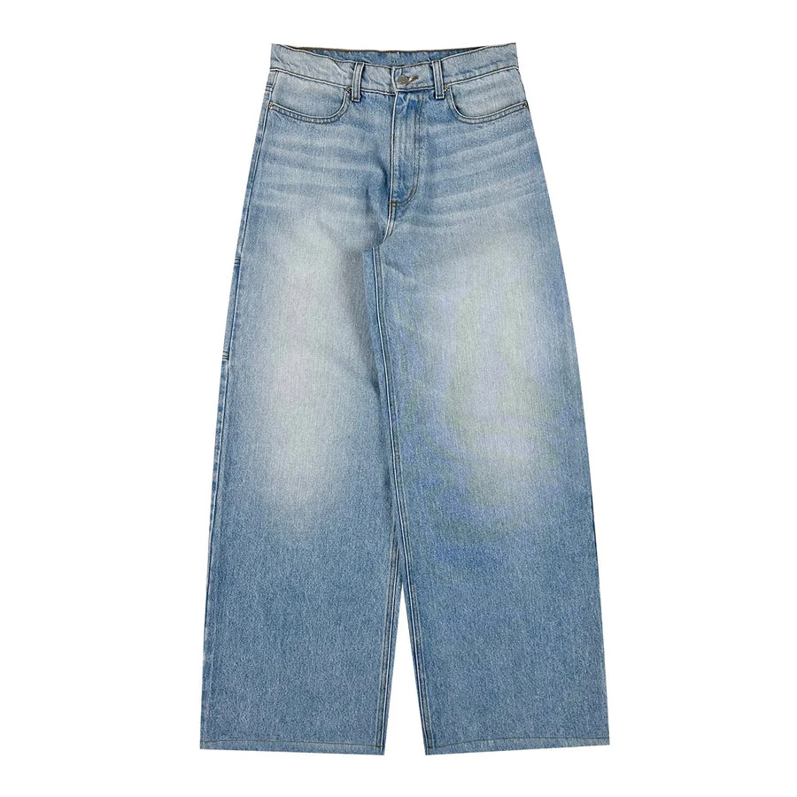 Custom Men Outfit Dark Blue Jeans Pants Designer New Release Original Fit Denim Baggy Jeans Skate Pants Dark Baggy Denim