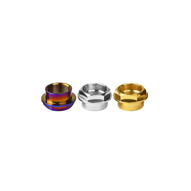 Hot selling GR5 Titanium alloy nut M25 front and rear axle screw nut Motorcycle modification nut PVD coloring