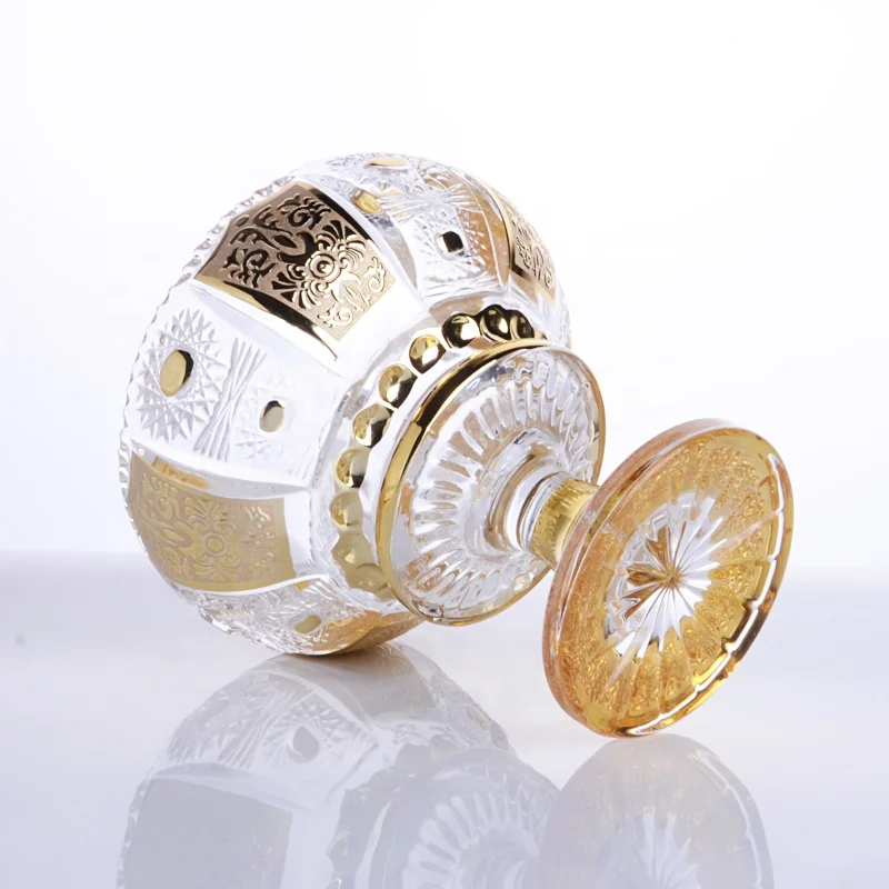 Jinghuang, богемная коллекция, украшение для дома, подарок, 5,23 дюйма, стеклянная чаша для фруктов с золотым декором