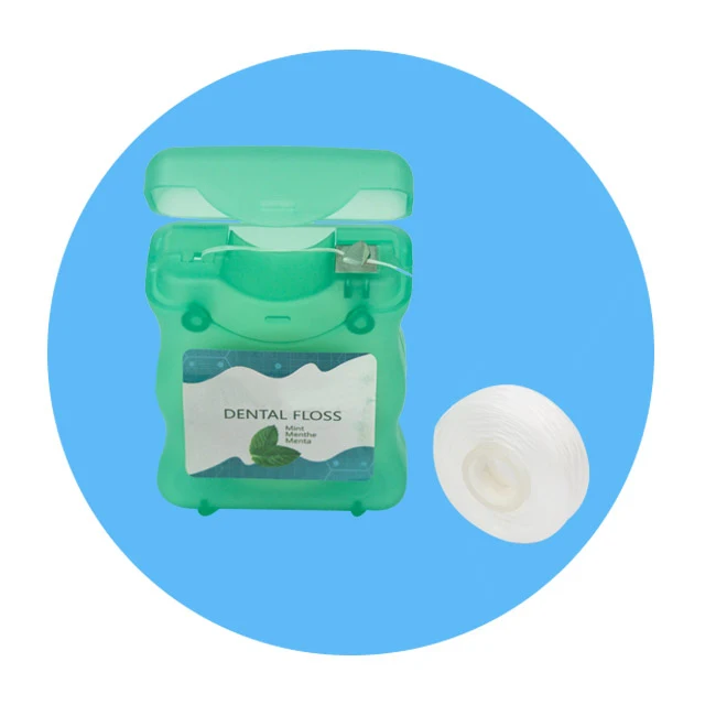China Manufacturer Oem Custom Logo Polyester Floss 50M Mint Flavor Dental Floss