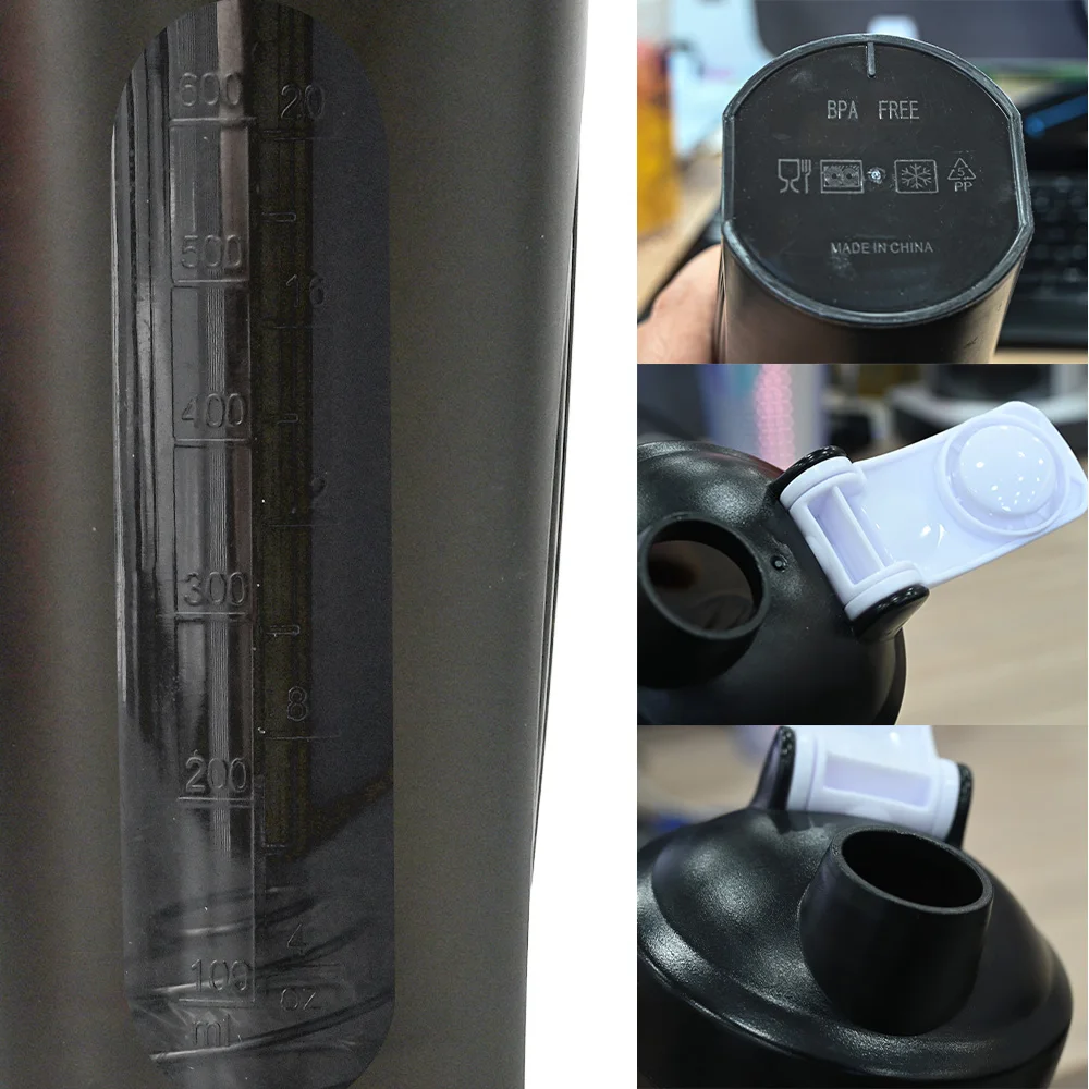 Custom hot sale 400ml 600ml Personalized cup bpa free plastic Fitness protein shaker blender gym shaker bottle