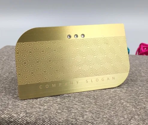 85*54 mm aluminium business card Offset Printing rose Metal business card