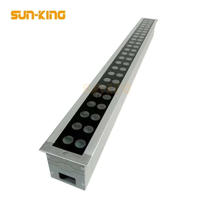 5000K purple yellow park 24V DC linear 1 meter exterior recessed floor light 18W 24W 36W LED driveway ground lamp