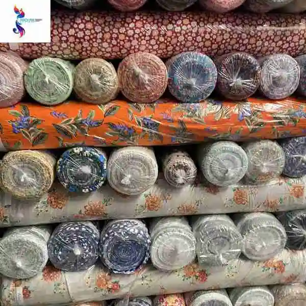 Hot selling wholesale polyester 4 ways stretch print stock fabric wholesale big quantity
