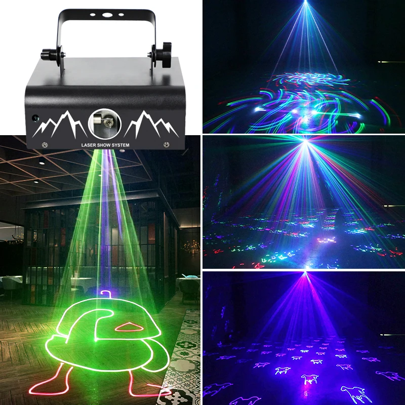 1000 MW Full Color 3D Animation Laser Lights with DMX-512 & Sound Activated - Perfect For Bars Clubs DJs & Stage Lighting
