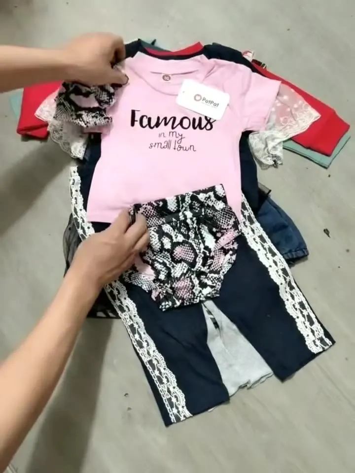 2024  brand Clearance children clothes wholesale casual T-shirts pants mixed packaging random delivery stock clothing