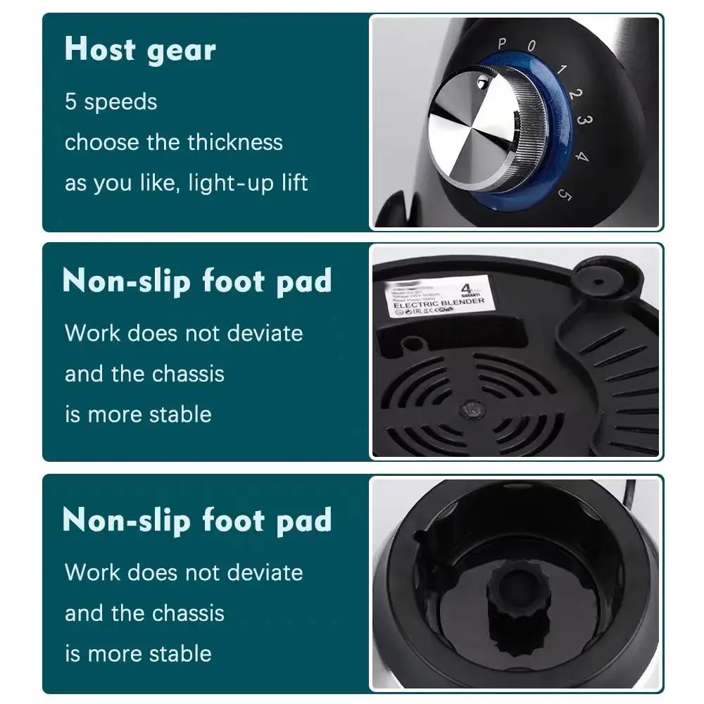 Stainless steel glass grinder multifunction home kitchen appliances electric fruit smoothie food juicers mixer blenders