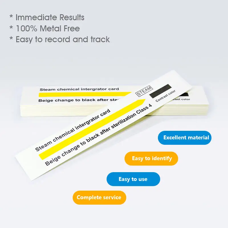 Wholesale 200 Pcs/box Steam Gas Sterilization Medical Indicator Strip Chemical Indicating Paper Card
