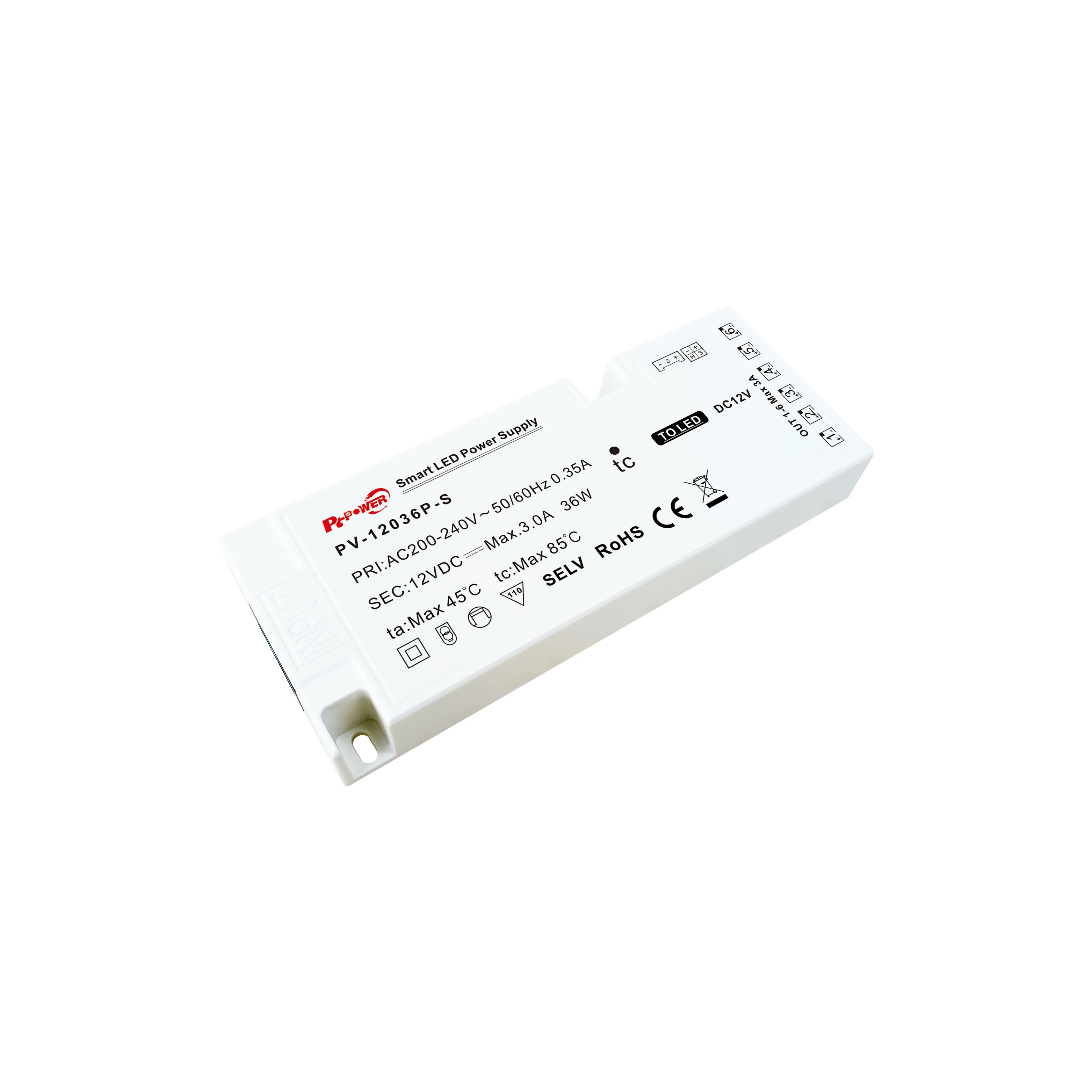 Ultra-thin Switching Power Supply LED Driver 36W for Mirror Light Cabinet Furniture Lighting LED Driver