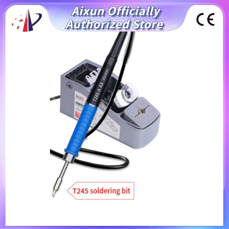 AiXun Tool Parts T245 Handle & Soldering Iron Tip Stand Base For T3A Soldering Station Welding Iron Kit