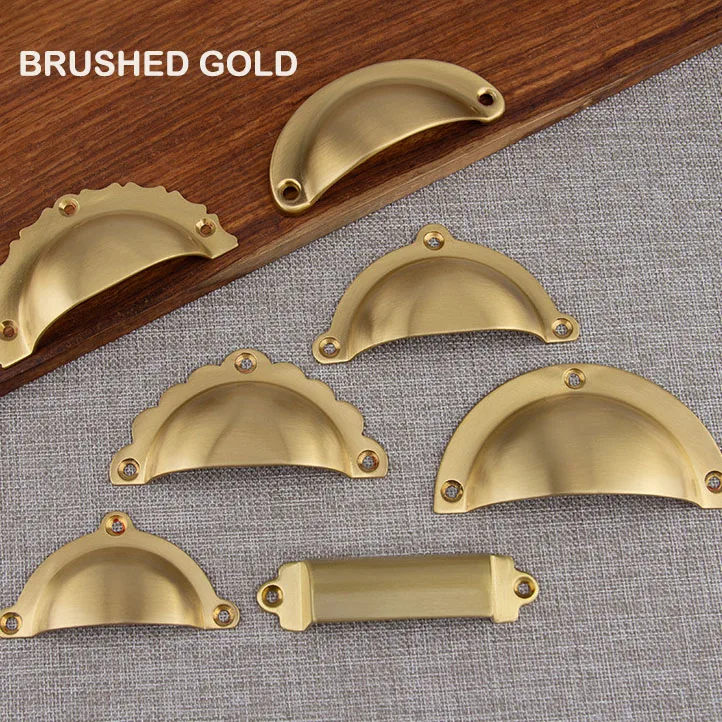 Половина круглая дверная ручка для шкафа винтажный декор антикварные ручки раковины медные