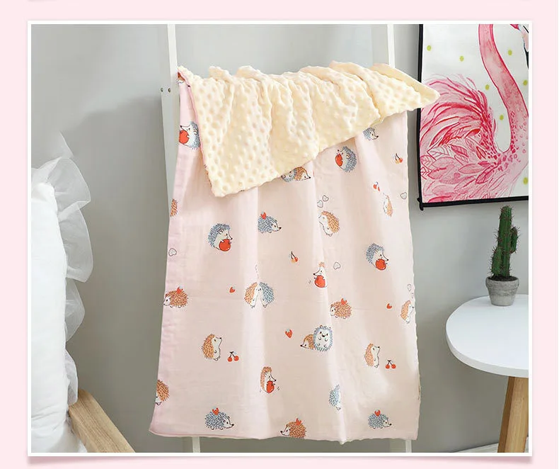 
wholesale microfiber cotton bamboo minky quilt dot cooling kids weighted blanket for baby 