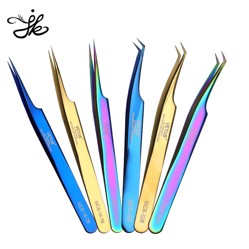 Инструмент для наращивания ресниц, пользовательский аппликатор для ресниц, Золотой Магнитный персональный лейбл, Круглый пинцет