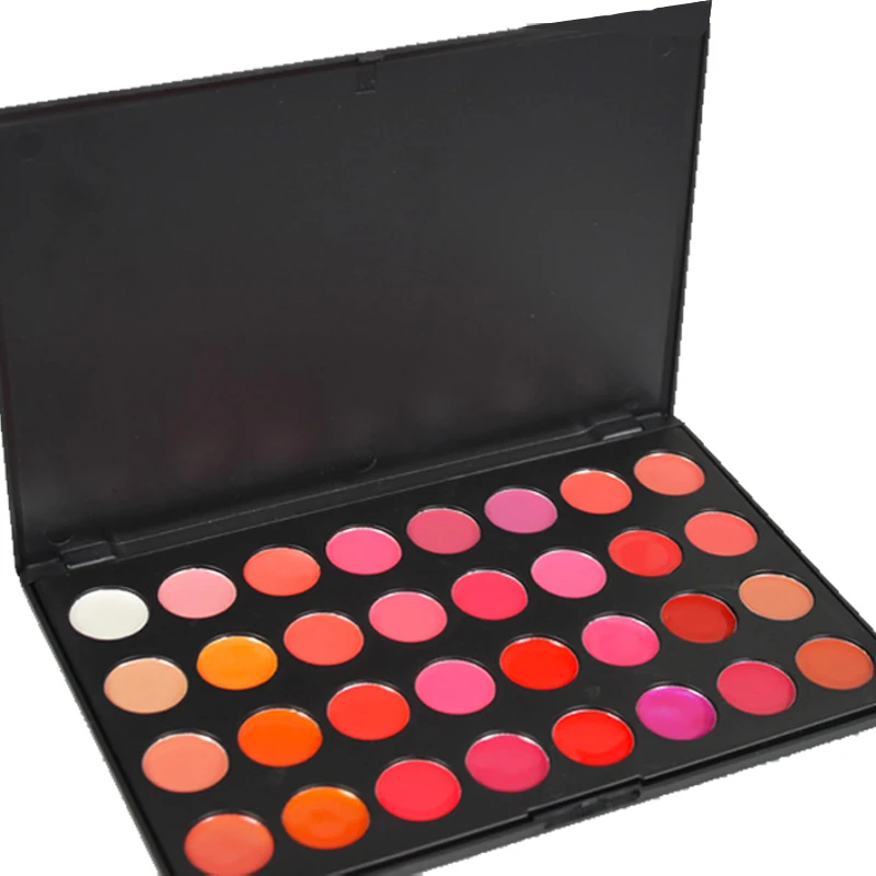 Hot selling make up set waterproof  own brand Professional Long Lasting Moist 32 colors Lip Cream Palette