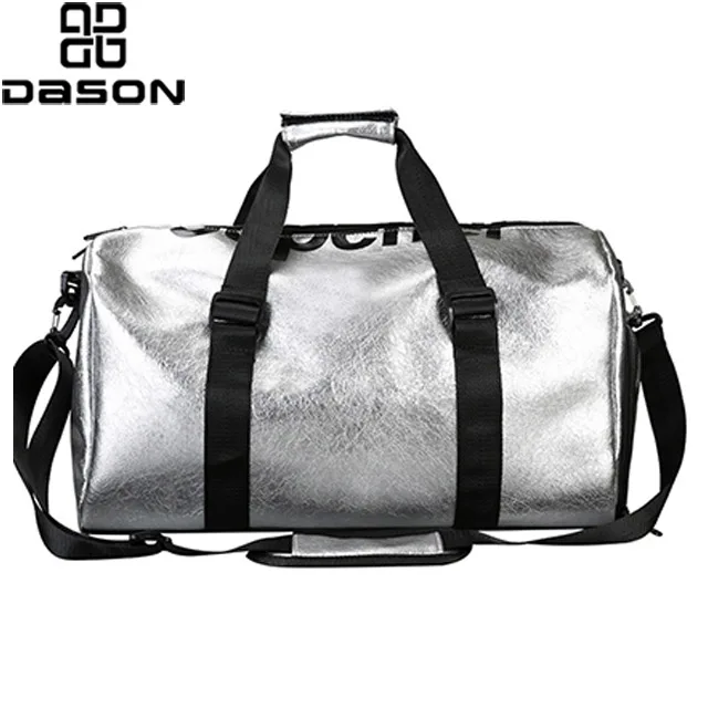 Custom Lightweight Leather Gym Sports Duffel Bag,Sports Travel Gym Carry-on Luggage with Shoulder Strap