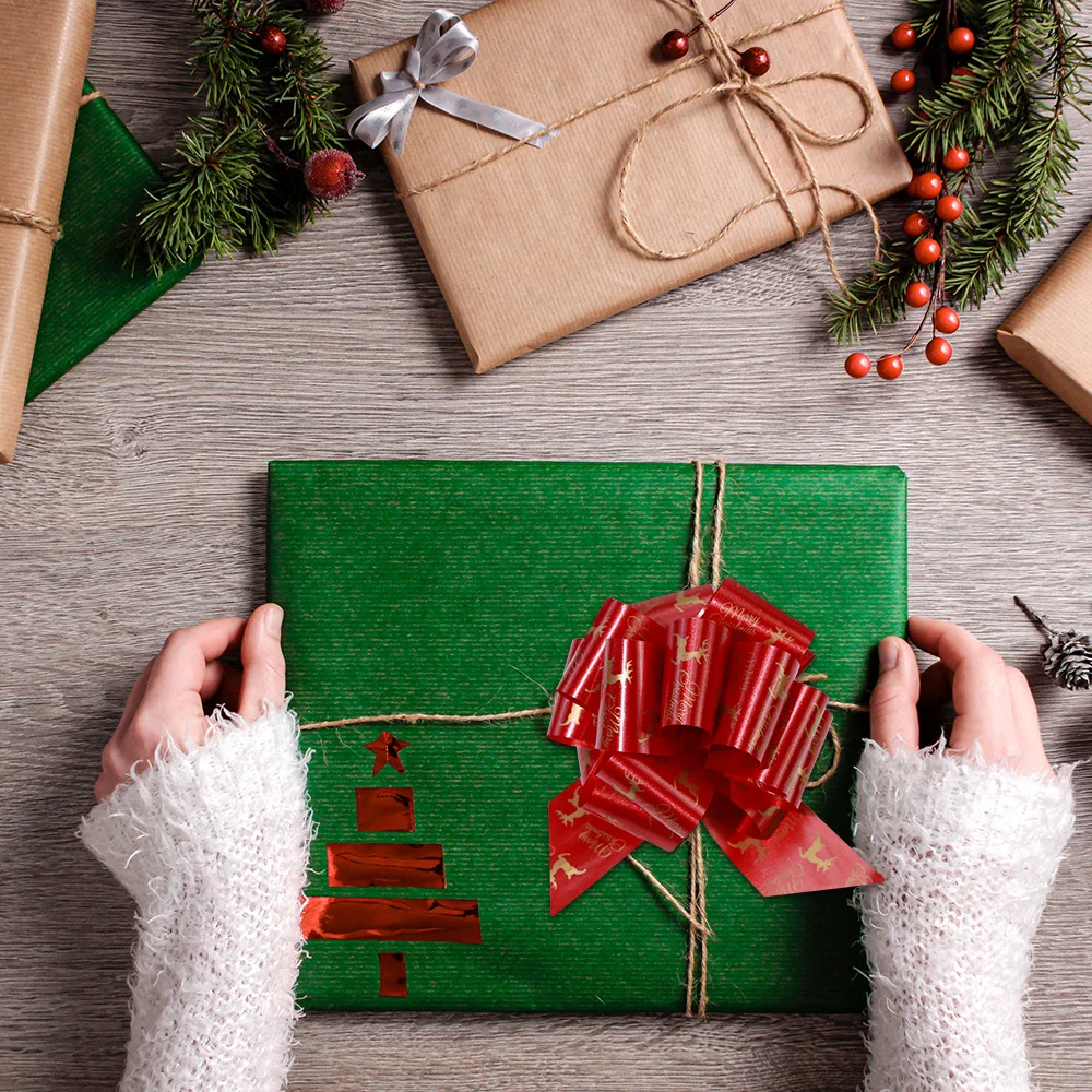 Festive PP Pull Bow for Gift Decoration Dressing up Spherical Bow for Wedding Party Graduation Birthday Celebrations