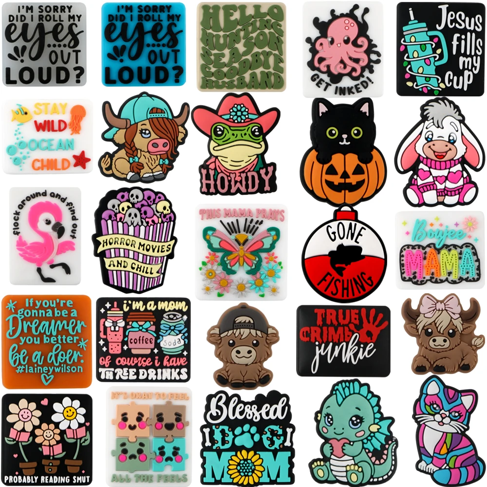 New Arrival Cartoon Focal Beads Soft Custom Silicone Beads Wholesale For Pen Making Pen Focal Beads