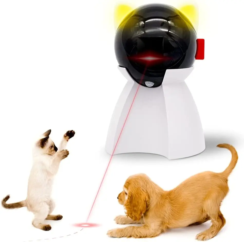 Cat Toy Interactive Automatic, Motion Activated Laser Toy for Indoor Cats/Dogs/Kitten/Kitty, USB Rechargeable, Auto On/Off, Fast