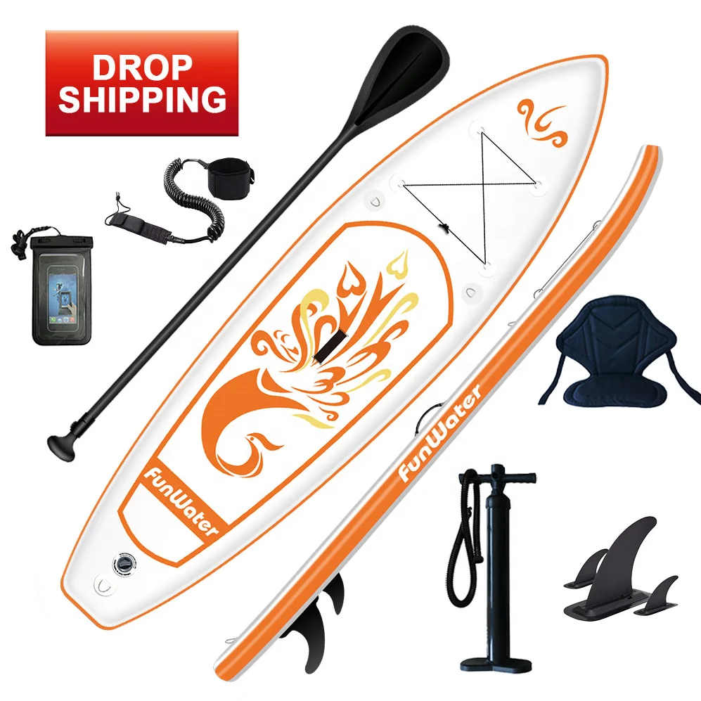 FUNWATER sup Drop Shipping surf leashes inflatable stand-up paddleboarding premium inflatable stand up paddle board