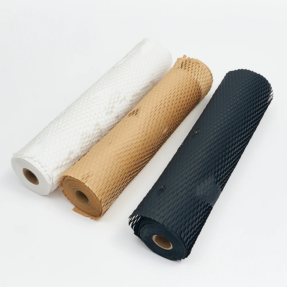 Boyang Biodegradable Eco-friendly Shockproof Wrapping Paper Recyclable Honeycomb Packaging Cushion Paper
