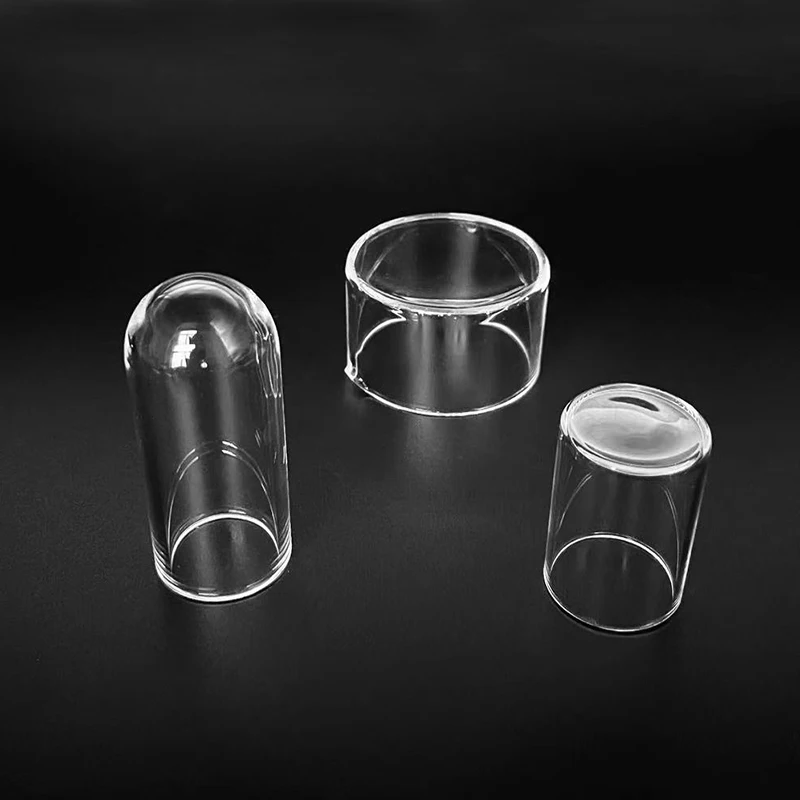 Manufacturer sell one end open tube round flat bottom beaker transparent quartz test tube