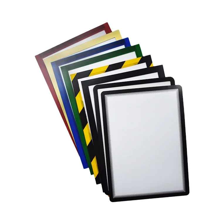 OEM Custom  A4 Size Display Magnetic Sticky Label Holders For Office Photo File Factory Wholesale