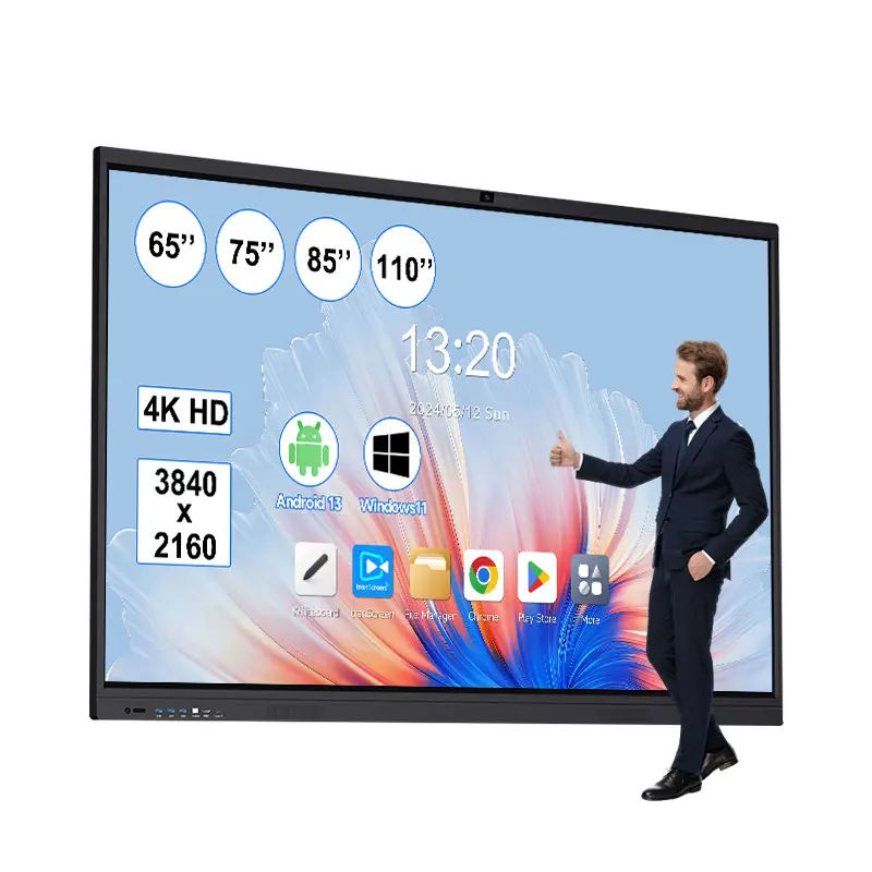 55-98 Inch Interactive Display Panel Interactive Flat Panel Interactive Whiteboard Smart Board for Teaching Interactive Board 4K