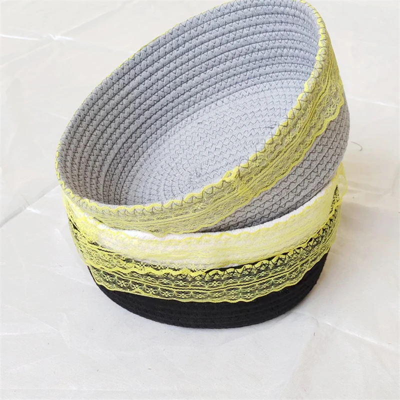 High Quality  Cotton Storage Basket  Table Organizer