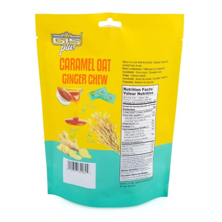 615plus caramel oat ginger chew no preservatives soft candy