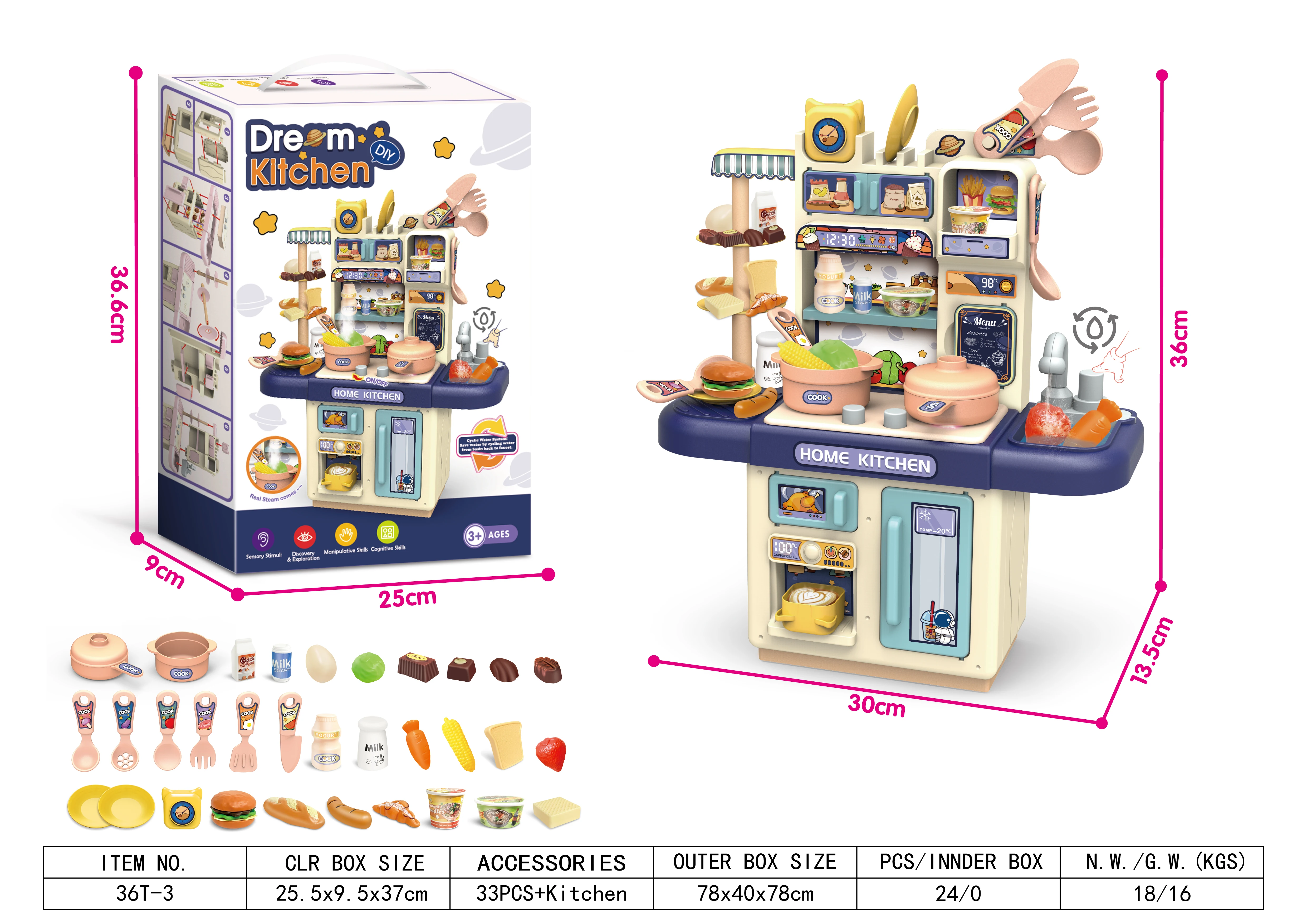 Kids  Mini Kitchen Toys Educational Kitchen Toys Set Manufacturer Hot Selling New Plastic Unisex High Frequency Kichen Toys