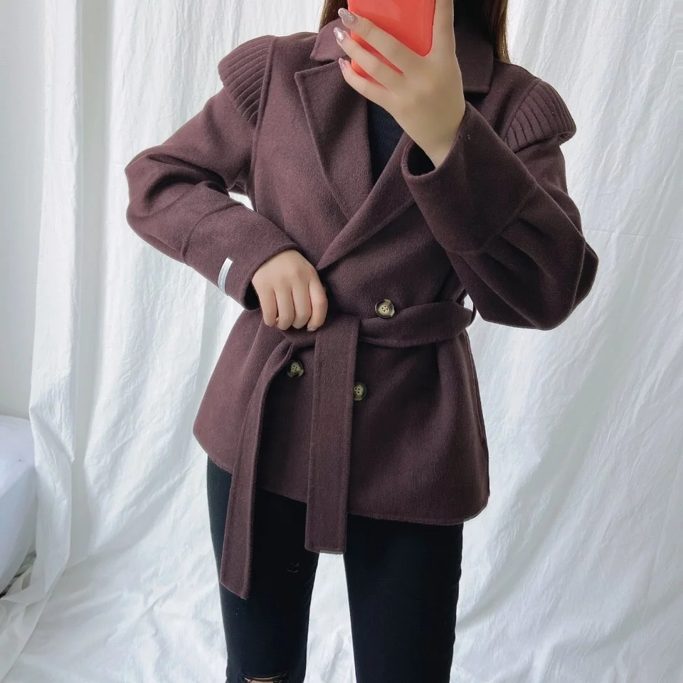 New Trends Slim Fit Long Cashmere Coat Wholesale Custom Winter Women Fashion Wool Cardigan