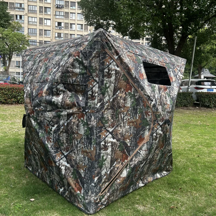 Wilderness-Ready Camouflage Hunting Tent Oxford Fabric, Anti Tear, Rainproof Protection for Outdoor Camo Hunting Tent
