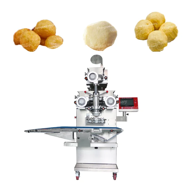 2024 Automatic Industrial Multifunctional Machine Two Fillings Dough & Meat Ball Maker for Fish & Chicken Ball Production