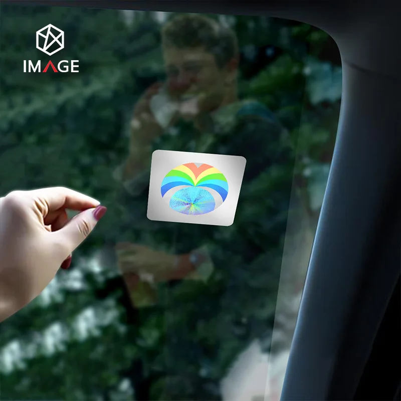 Holographic Vehicle Technical Inspection Label for a Car Plate Application