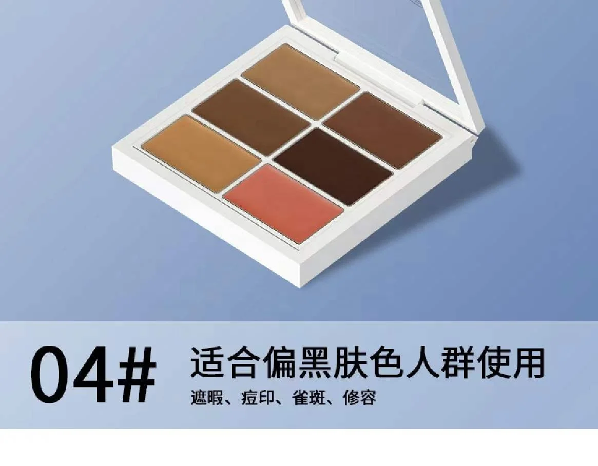 No logo 6 color concealer palette full covarage