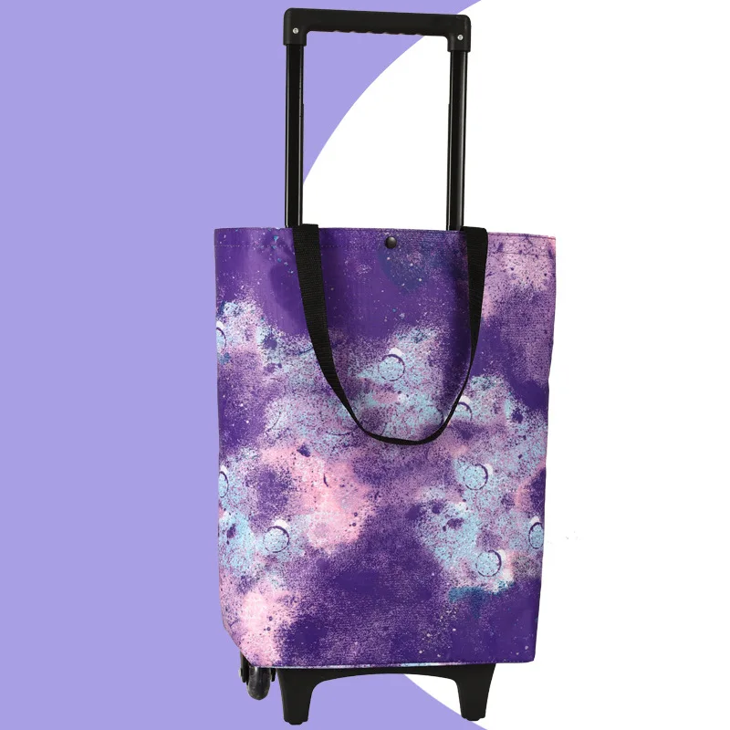 custom Folding supermarket Grocery Shopping trolley Cart bag with wheels trolley climbing