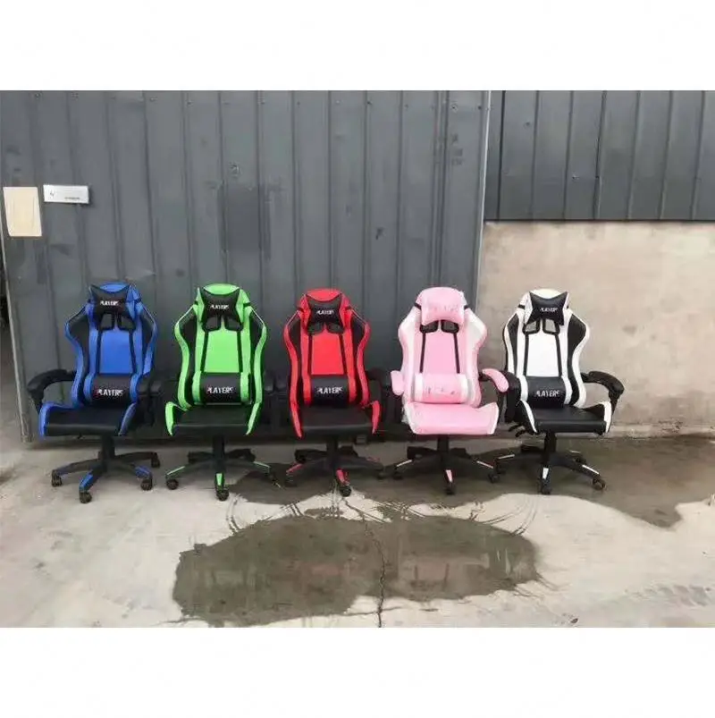 Reclining Gaming Chair With Footrest Sillas Gamer Reforzadas Mas De 100 Kg Steering Wheel Stand Swivel Video Rocker Floor