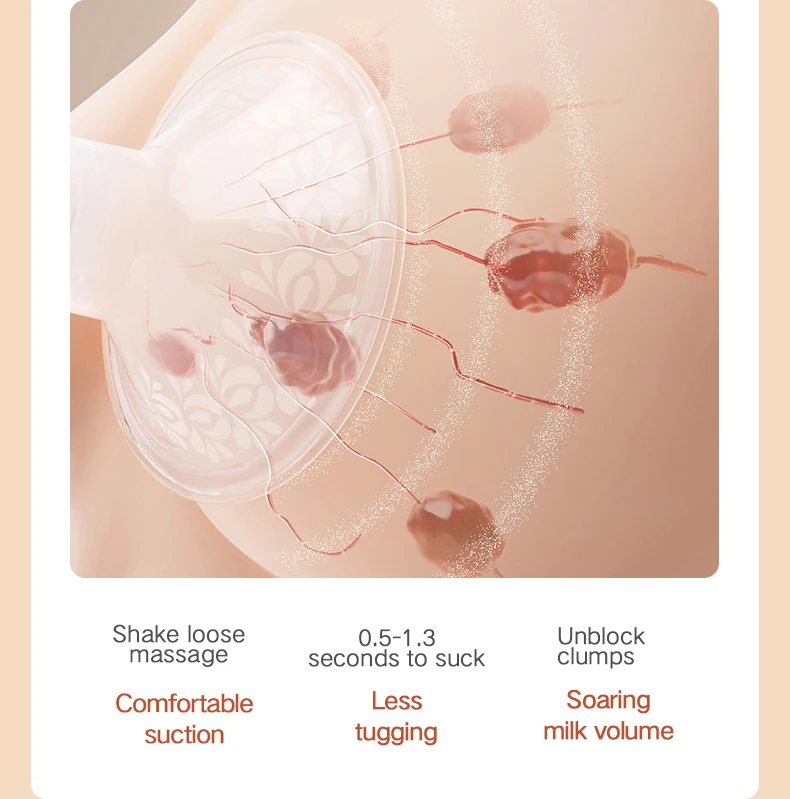 oem custom portable electric Breast pump manufacturing BPA-free silicone breast pump hands free