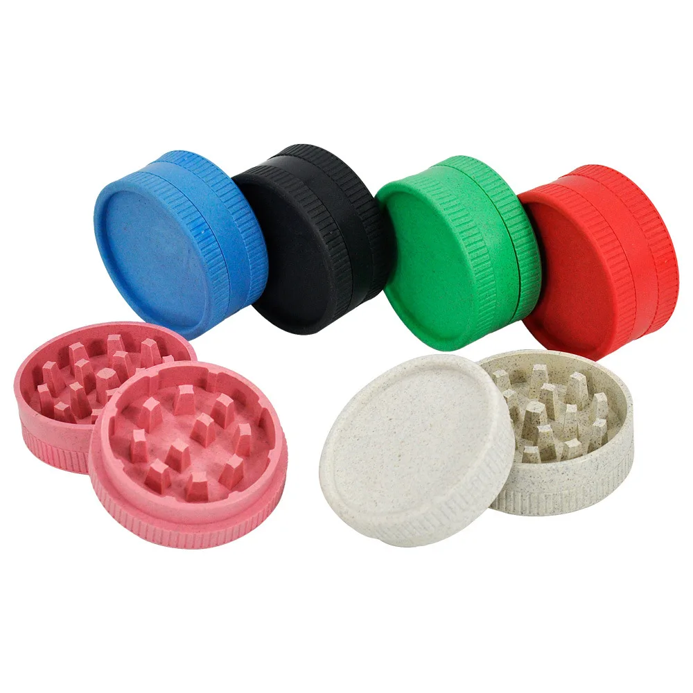 63MM Tobacco Accessories Cigarette Grinder Degradable Two-Layer Plastic Spice Grinding Tool for Lighters & Smoking Accessories