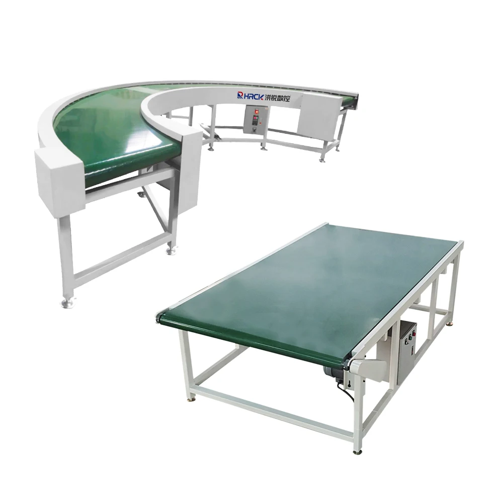 Hongrui High Quality Custom Carbon Steel Flat Pvc Conveyor Belt Production Assembly Line For Packing