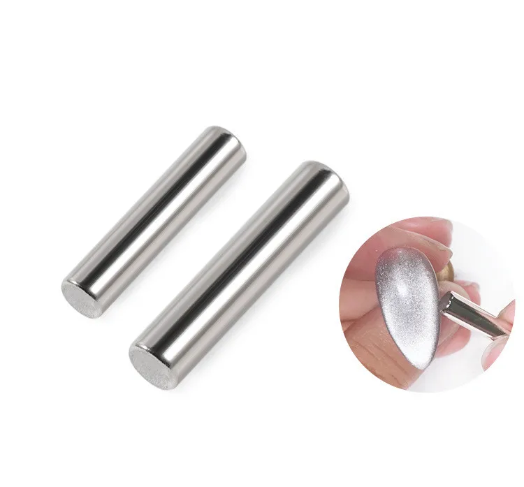 2 Sizes Cylinder 3D Cat Eye Gel Magnetic UV Gel Nail Polish Thick Magnet Sticks Tool For Cat Eyes Effect Strong Magnet