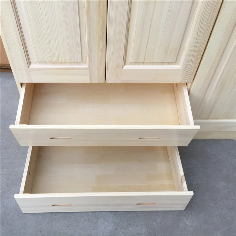 Wooden almirah furniture designs in bedroom wall